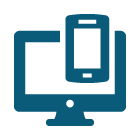 desktop computer and mobile phone icon