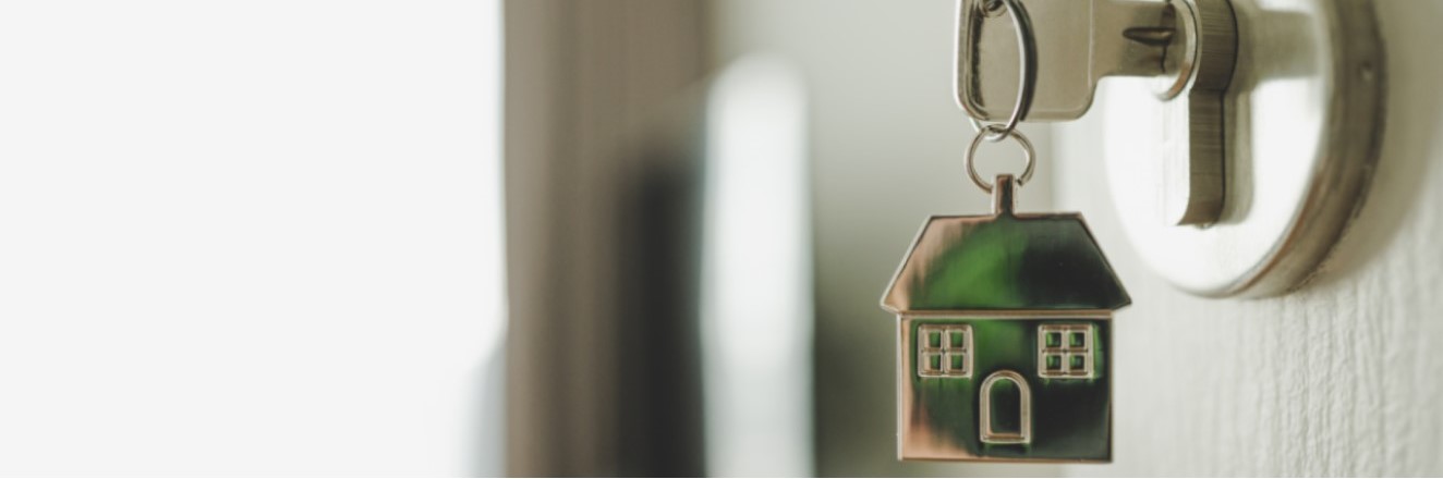 House Keychain in door